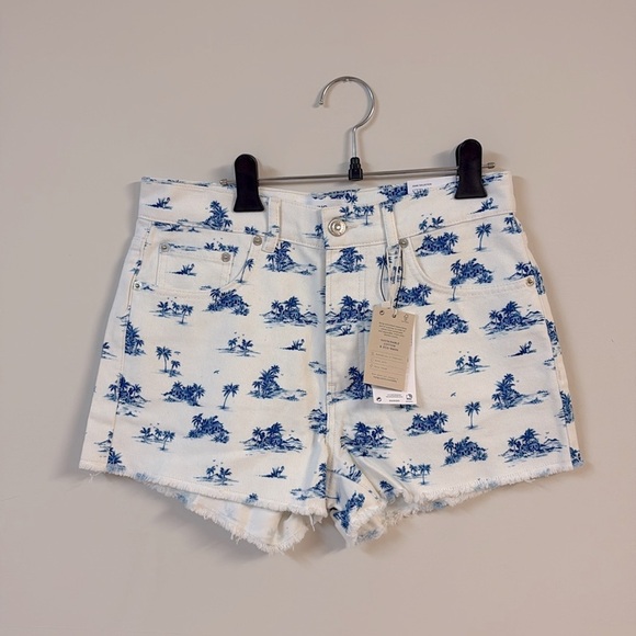 BNWT Mango Women's PRINTED DENIM SHORT Size US 4/EUR 36 - Picture 4 of 5